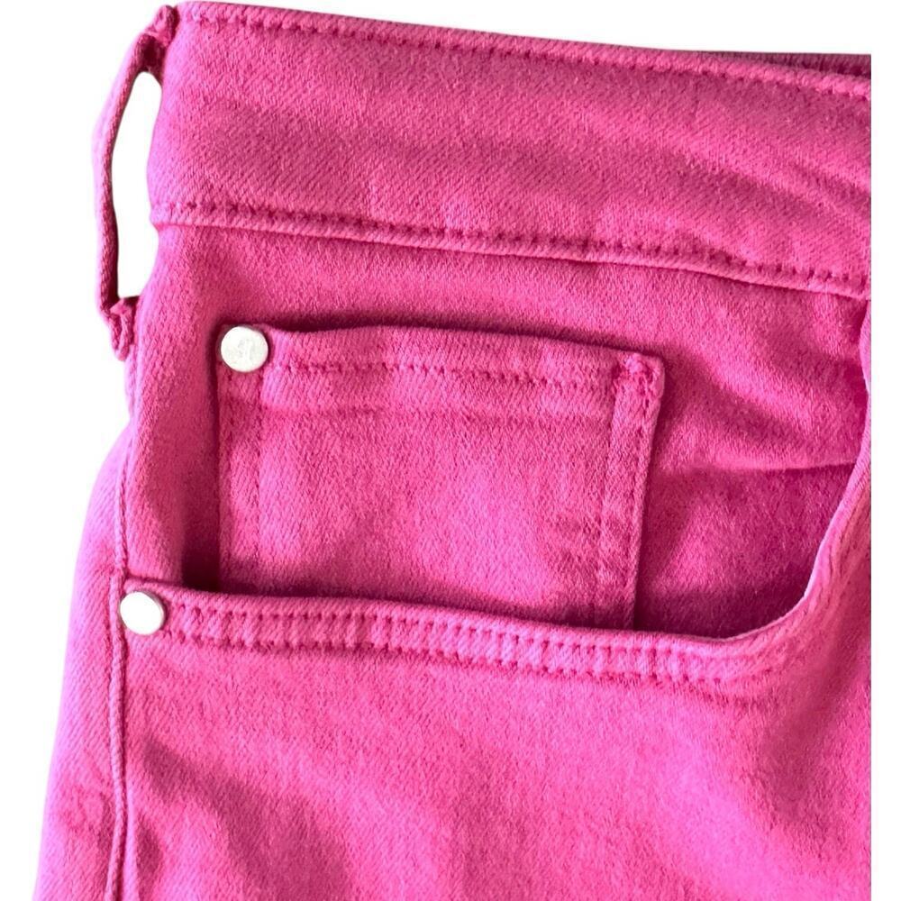 Pilcro The Yaya Cotton Blend Mid-Rise Denim Crop Flare Jeans Pink Womens Size 33 - Picture 13 of 16